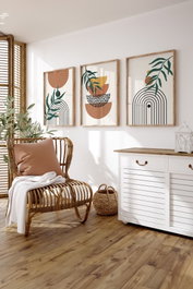 Wallity Artsycllct33 Conjunto de 3 Pinturas Decorativas Enmarcadas